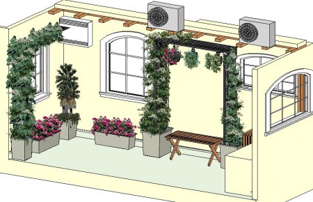 Projeto I - Pergola com banco